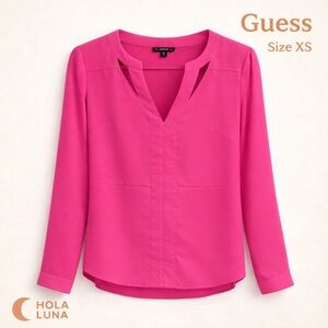 GUESS PINK BLOUSE WITH CUTOUTS